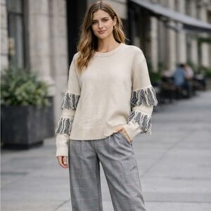 Tabula Rasa Wool Sweater with Fringe